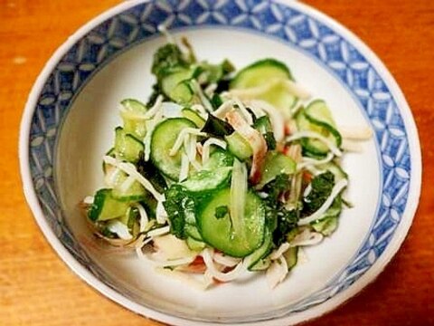 香味野菜たっぷり　夏の　酢の物